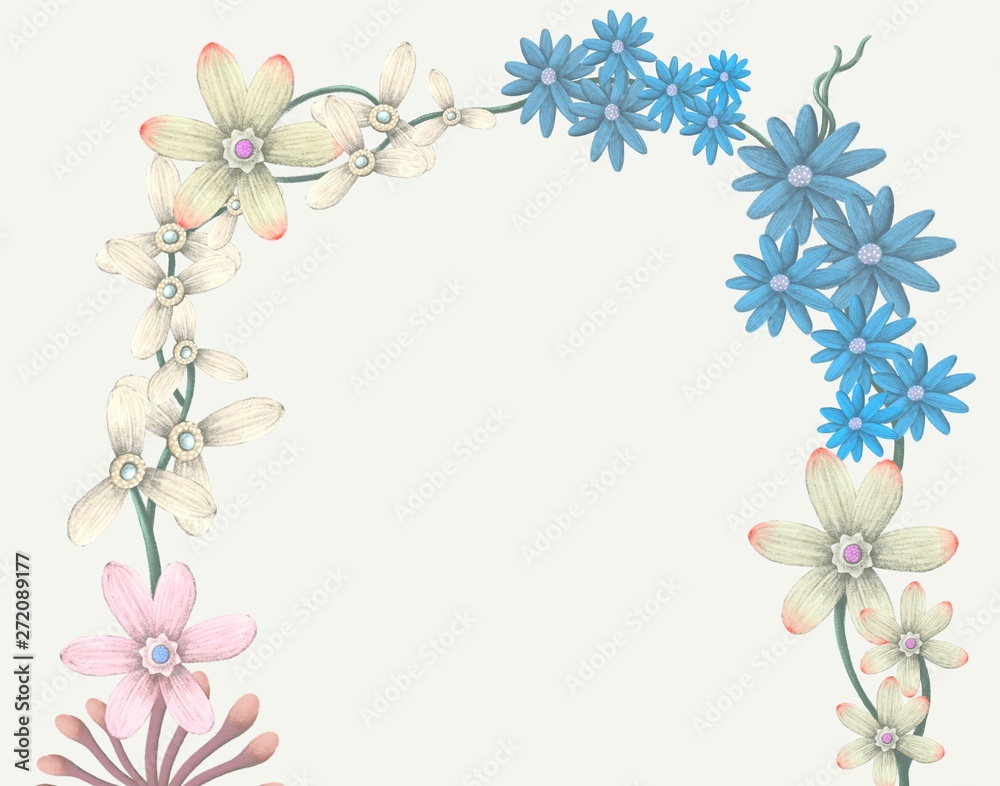 Flower frame ,background,free space for text,wallpaper