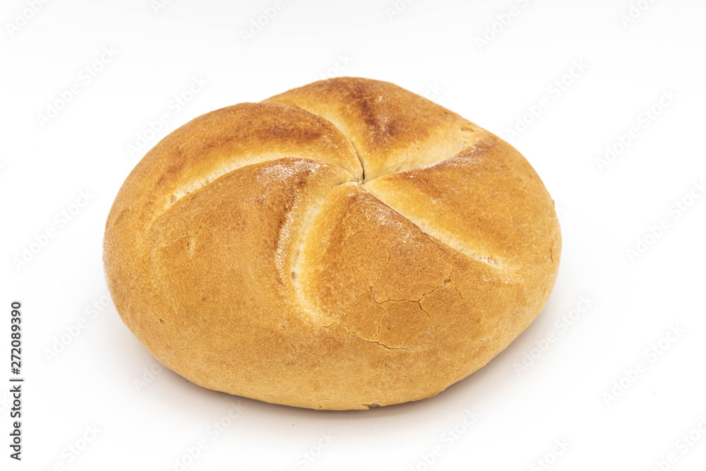 German bread isolated on white background