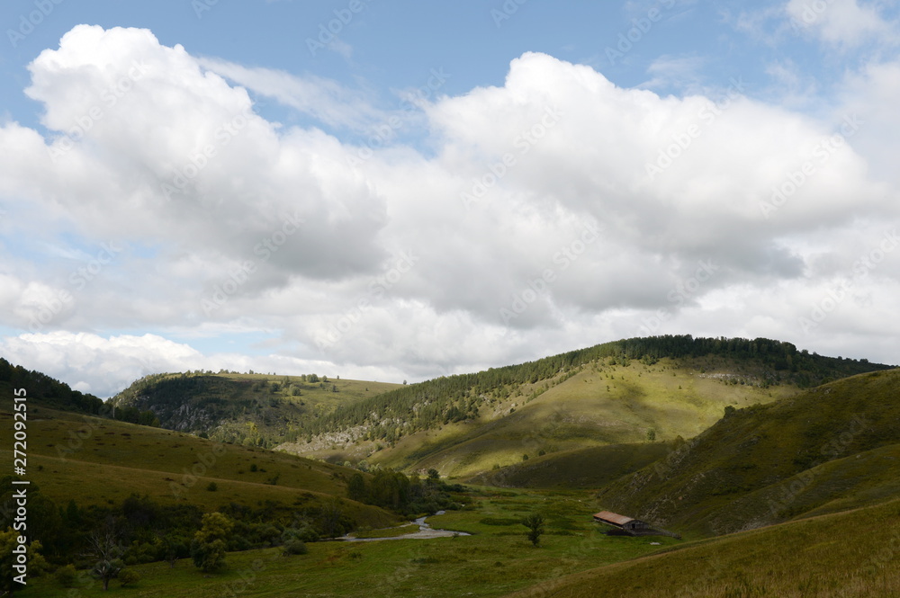 Mountain landscape in the vicinity of the village of Generalka Altai Territory