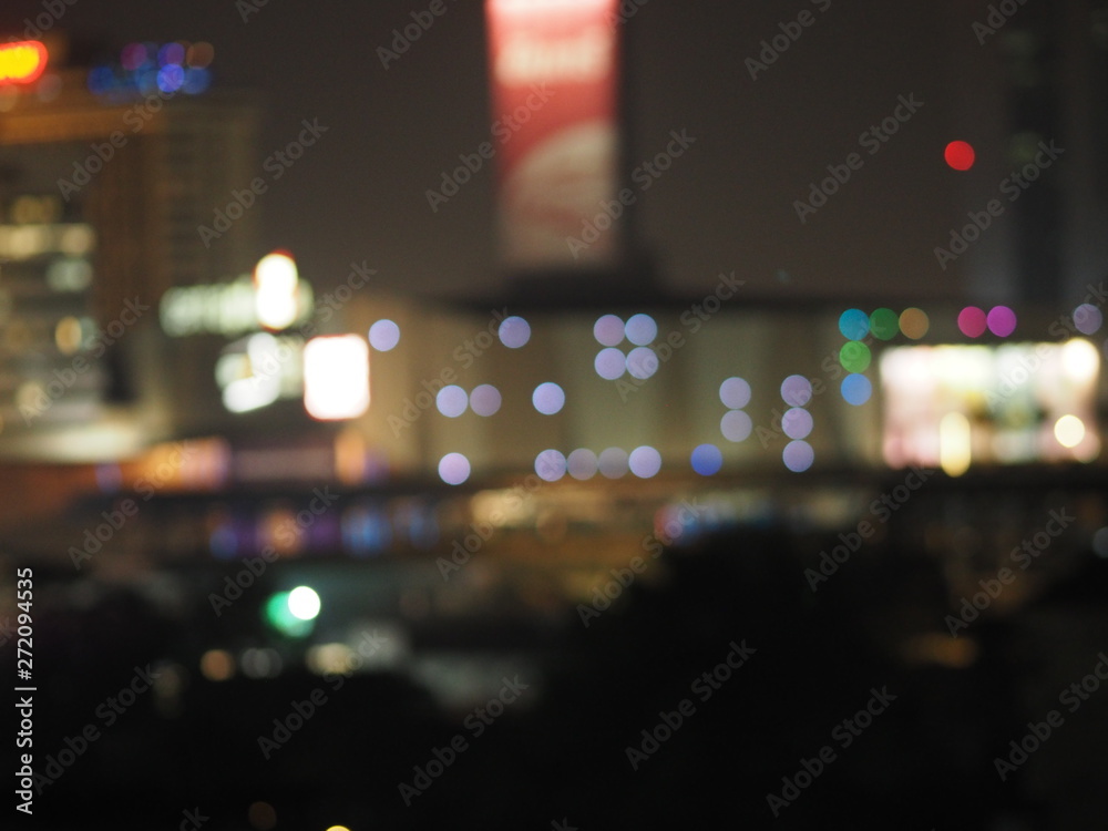 Bokeh on burred of background
