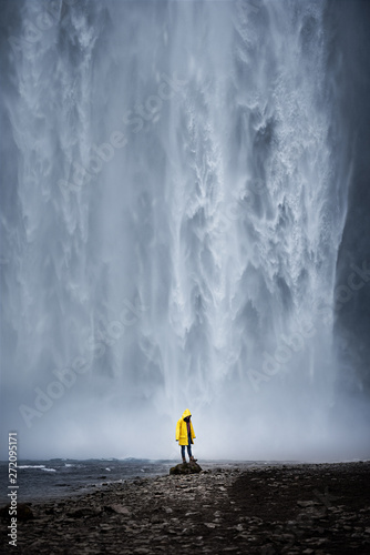 epic waterfall skogafoss in iceland photo