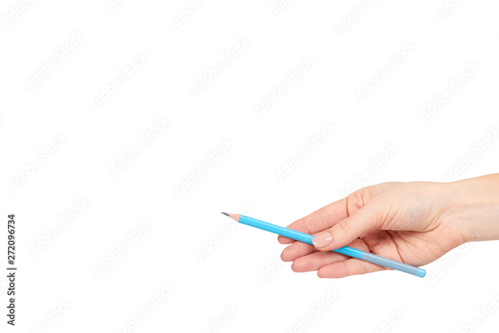 Hand with pencil, drawing or writinng gesture. Hand with pencil, drawing or writinng gesture.