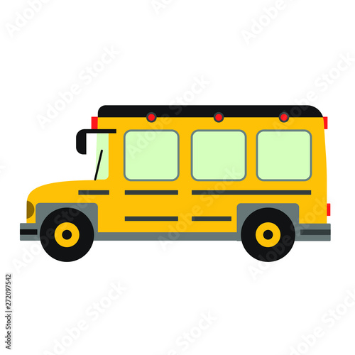 school bus transport vector icon illustration.