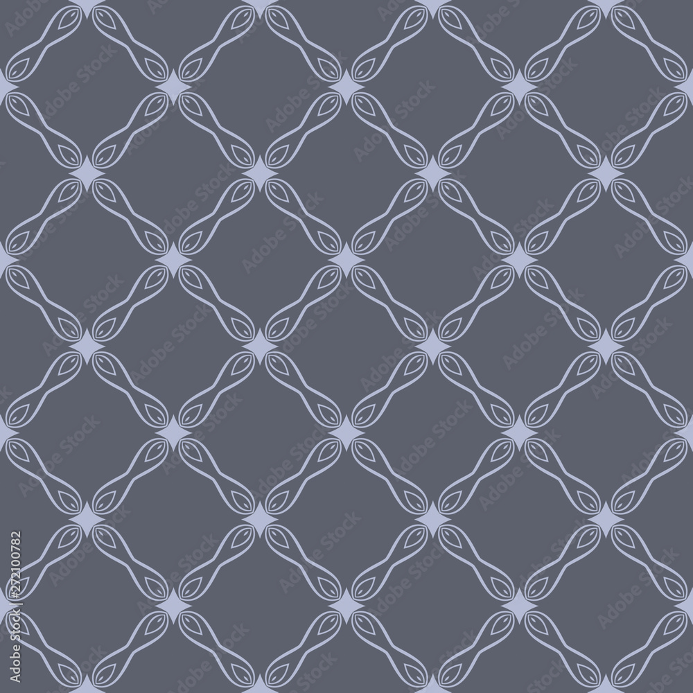 Naklejka premium Grey monochrome floral flat pattern