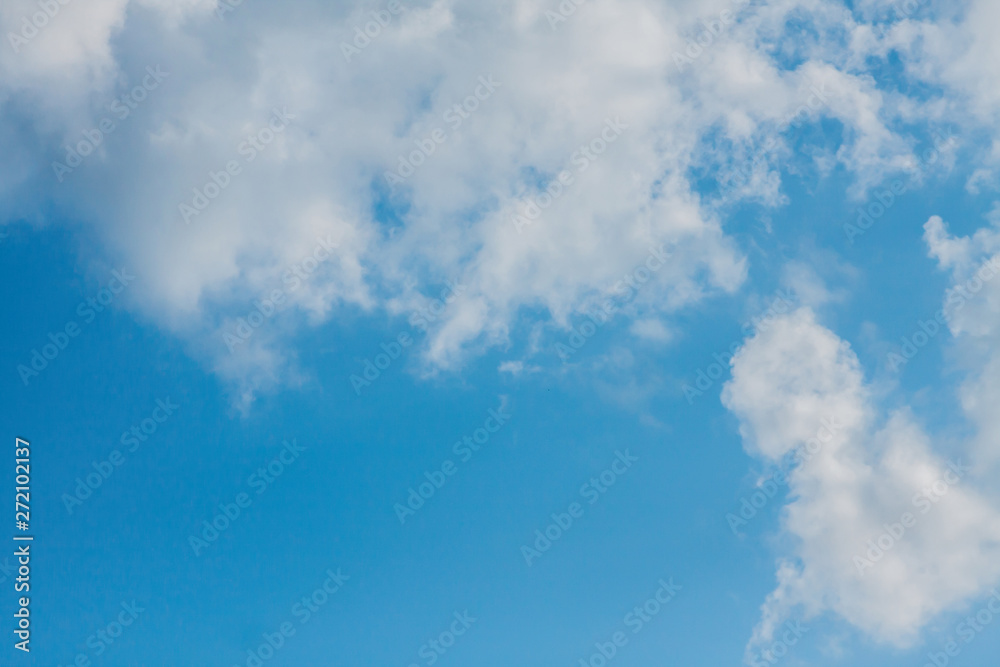 big white clouds in the blue sky