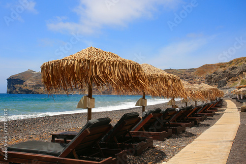 Fototapeta Naklejka Na Ścianę i Meble -  Santorini - The Black beach from south part of the island.