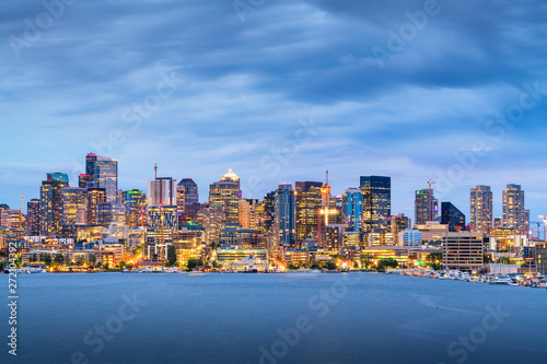 Seattle  Washington  USA skyline on Lake Union