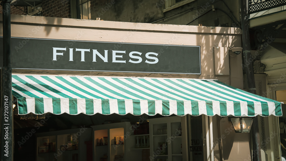 Fototapeta premium Street Sign to Fitness