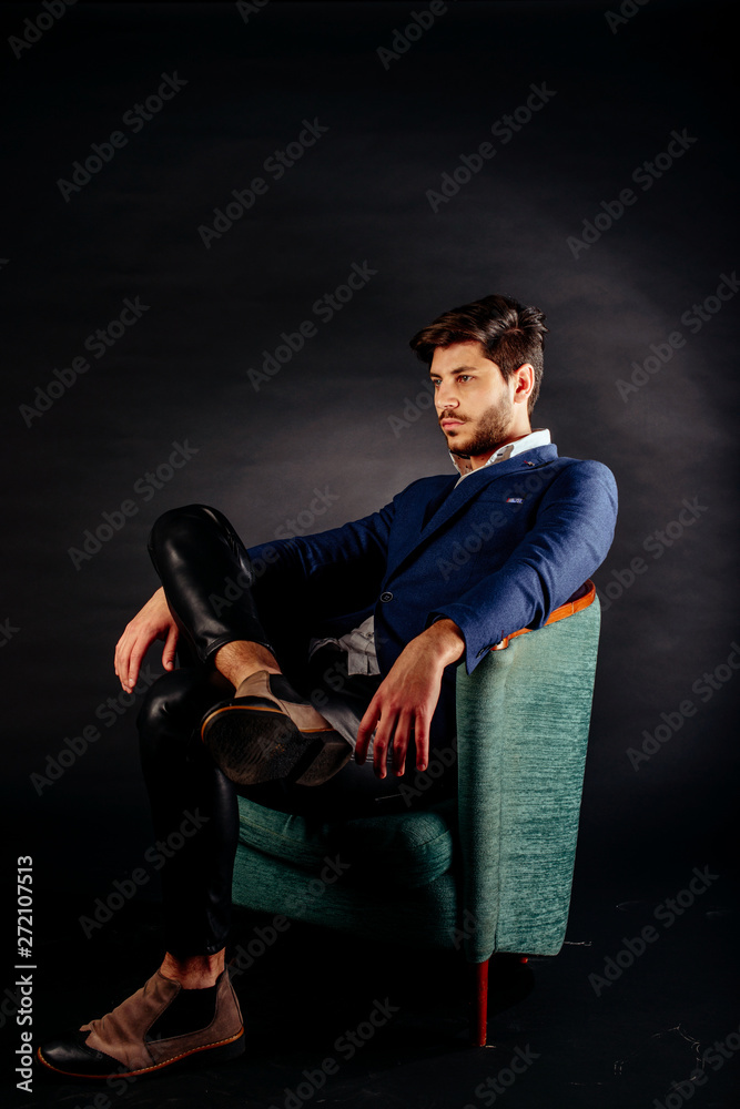 Handsome bearded man in suit Handsome bearded man in suit
