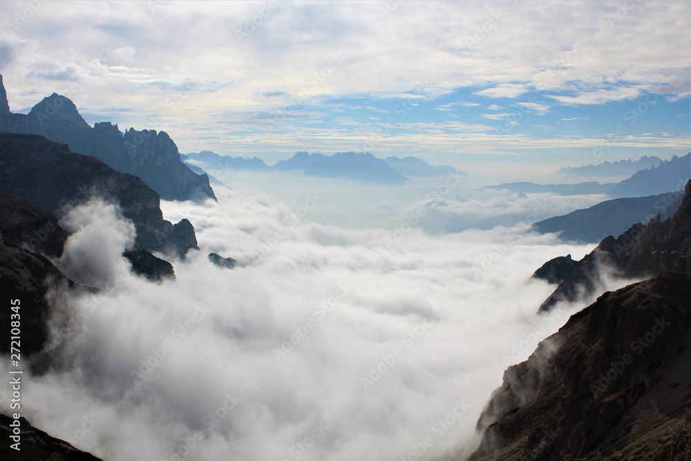 The mountains of the Dolomites, a UNESCO heritage site