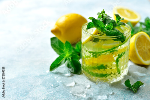 Summer citrus lemonade in a glass.