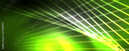 Color light with lines, outer space background, bright rays