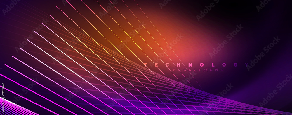 Color light with lines, outer space background, bright rays Color light with lines, outer space background, bright rays