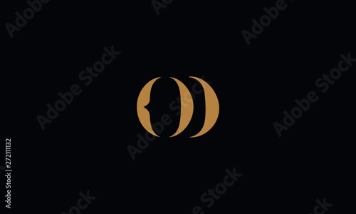 OD logo design template vector illustration
