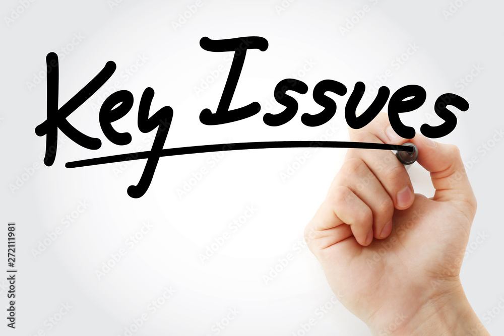 Key Issues text with marker, business concept background Key Issues text with marker, business concept background