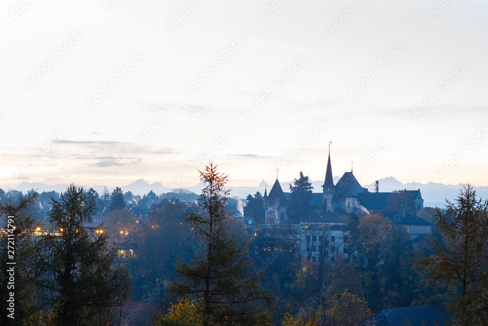 Sunset view at Bern, capital city of Switzerland.