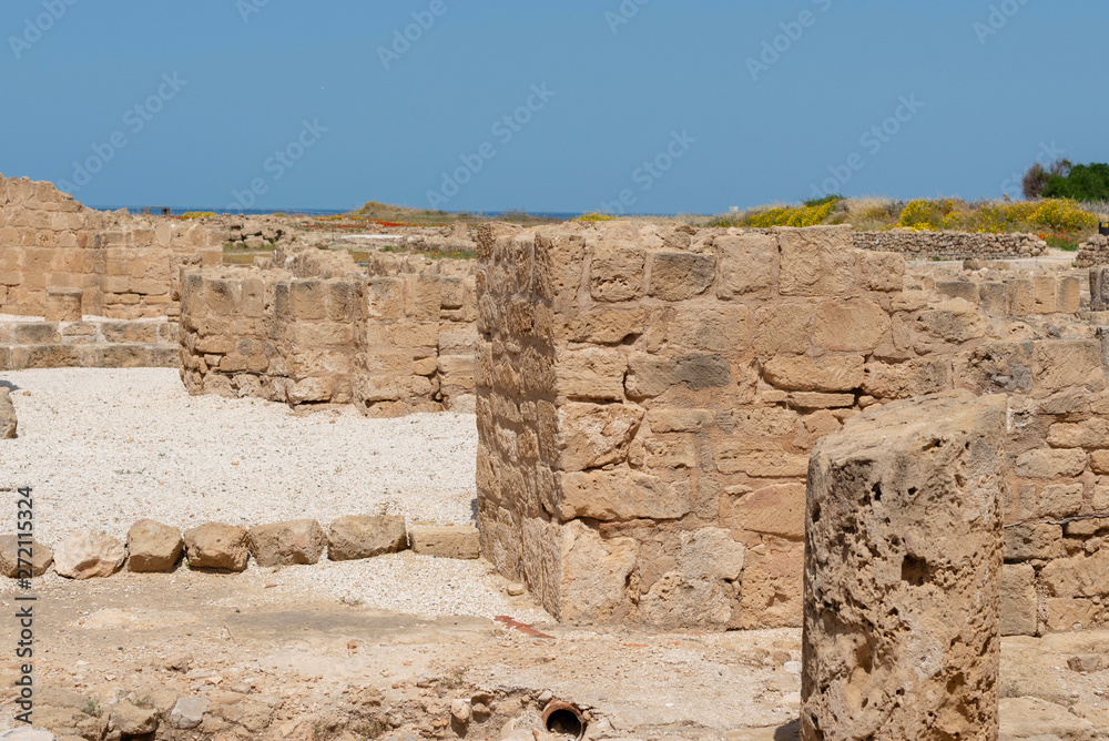 ruins in the archeological Park of Paphos