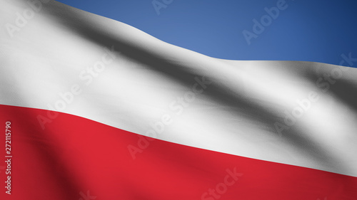 Free Download 3D illustration of the Republic of Poland flag waving - GFXLoad