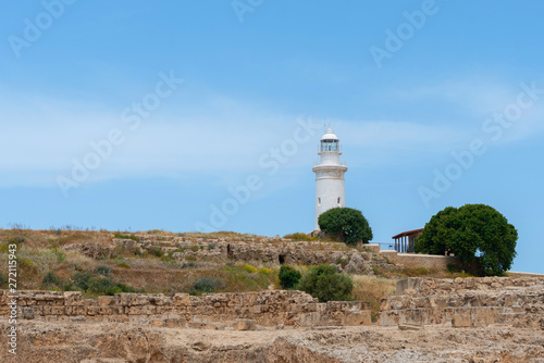 beautiful meadow in the archeological Park of Paphos © klavdiyav