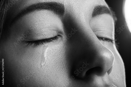 young girl crying
