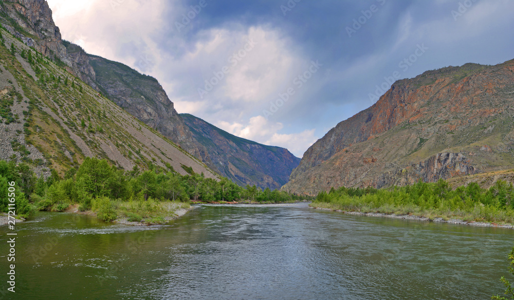 valley of the river Chulyshman. Panorama of the big size.
