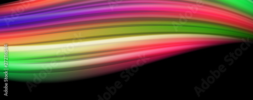Modern rainbow liquid color flow colorful poster. Wave Liquid shape in black color background. Abstract composition