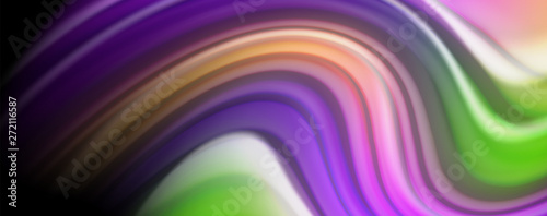 Fluid liquid color wave lines  glowing colorful light effect  abstract composition template. Geometric technology abstract pattern. Movement concept