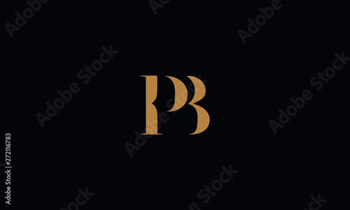 Pb Logo Design Template Vector Illustration Stock Vector Adobe Stock