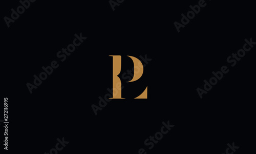 PL logo design template vector illustration