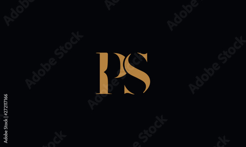 PS logo design template vector illustration