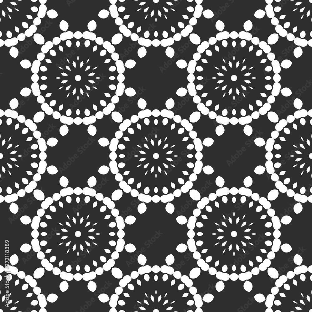 Beauty black and white floral pattern, interior cover design