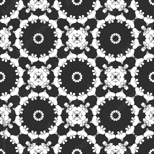 Beauty black and white floral pattern  interior cover design