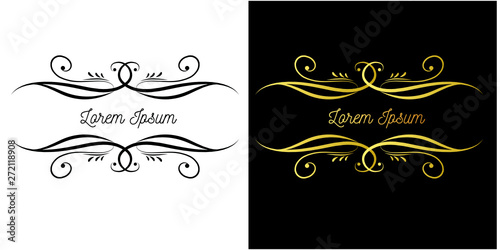Vintage vector Set. Floral elements for design of monograms, invitations, frames, menus, labels and websites. Graphic elements for design of catalogs and brochures of cafes, boutiques, weddings