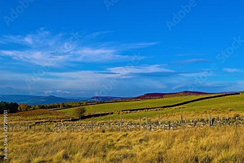 Blue sky thinking moment near the Longsahw Estate  Grindleford  Derbyshire