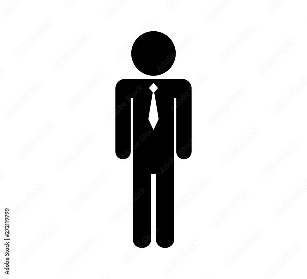 businessman icon isolated on white background. vector illustration. businessman icon isolated on white background. vector illustration.