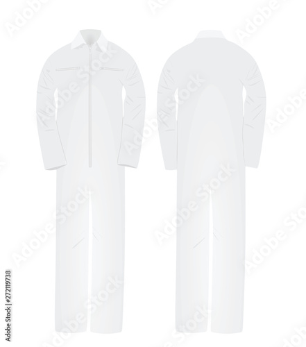 White repairman uniform. vector illustration