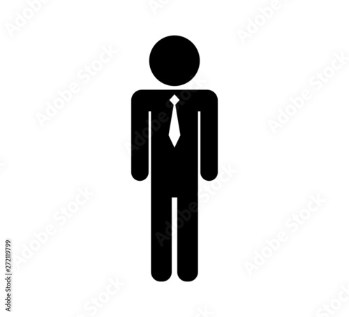 businessman icon isolated on white background. vector illustration.