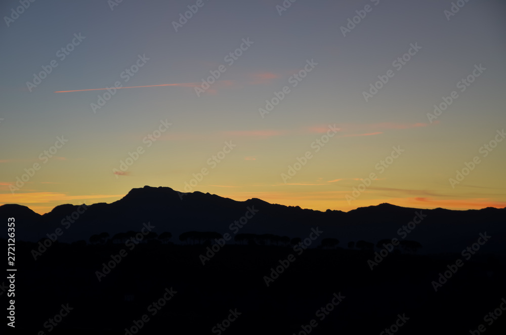 アンダルシアの夕暮れの風景（ロンダ、スペイン・アンダルシア）