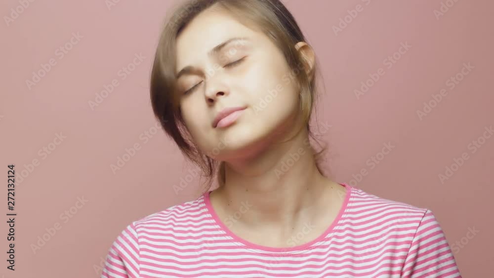 beautiful girl dancing on color studio background, happy young woman, concept of people emotions, good mood beautiful girl dancing on color studio background, happy young woman, concept of people emotions, good mood