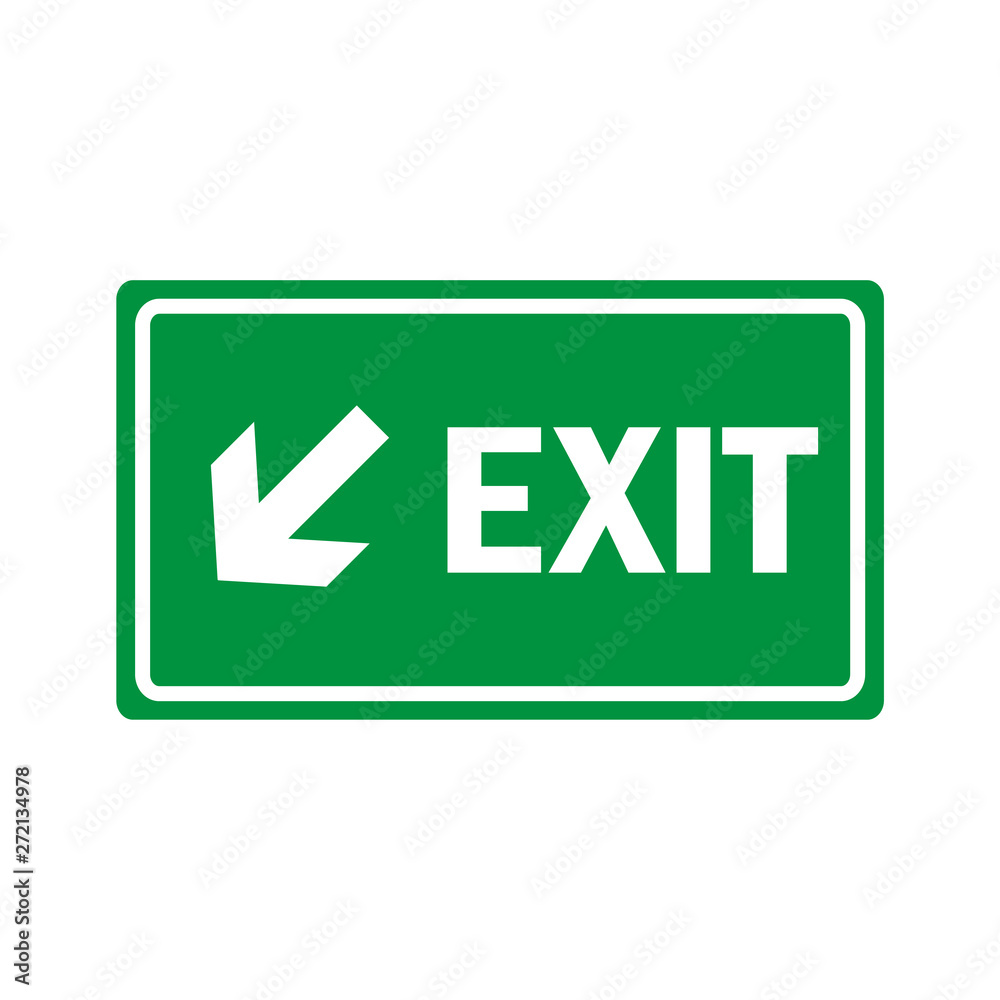 fire emergency exit sign icon fire emergency exit sign icon