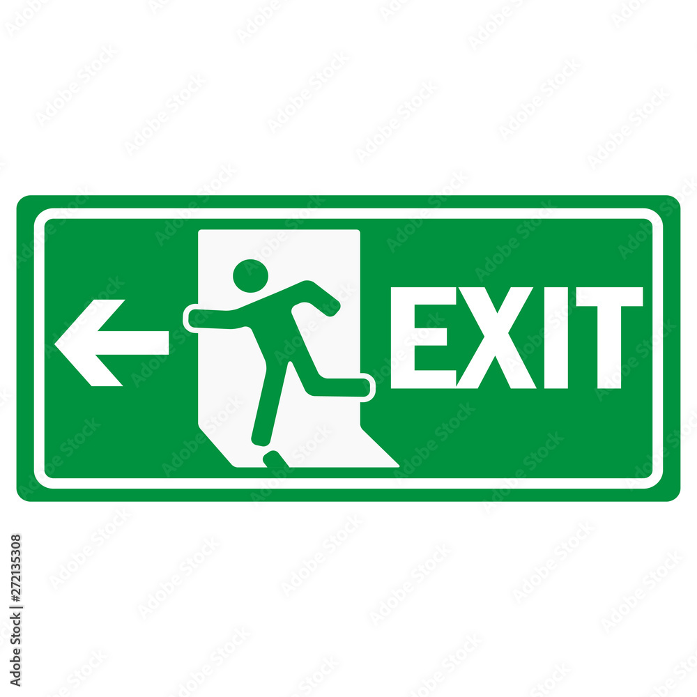 fire emergency exit sign icon fire emergency exit sign icon