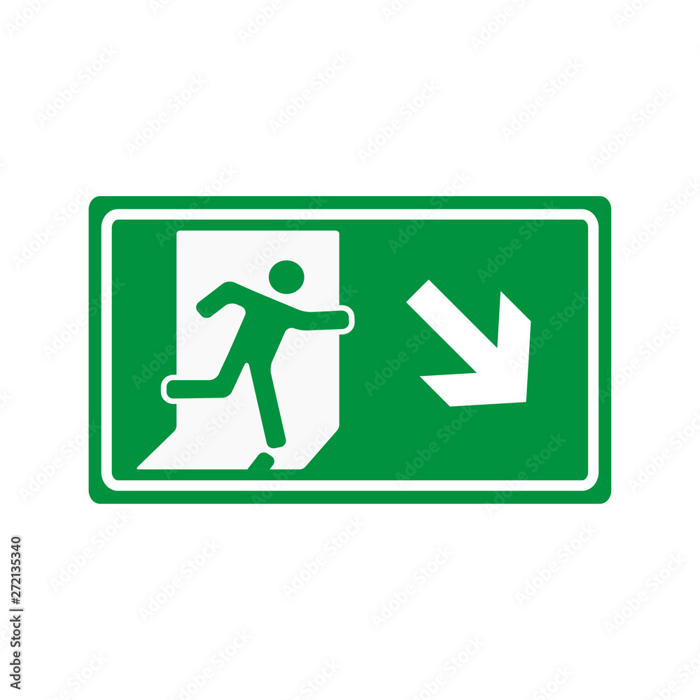 fire emergency exit sign icon fire emergency exit sign icon
