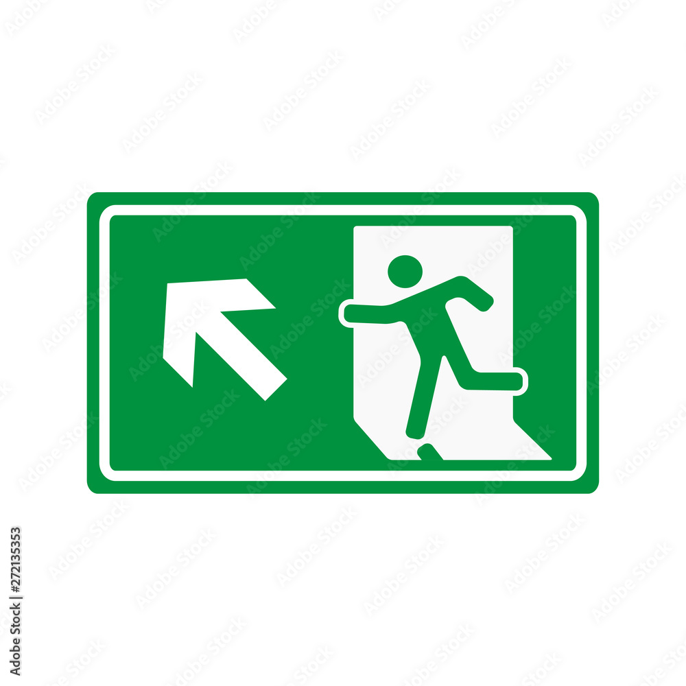 fire emergency exit sign icon fire emergency exit sign icon