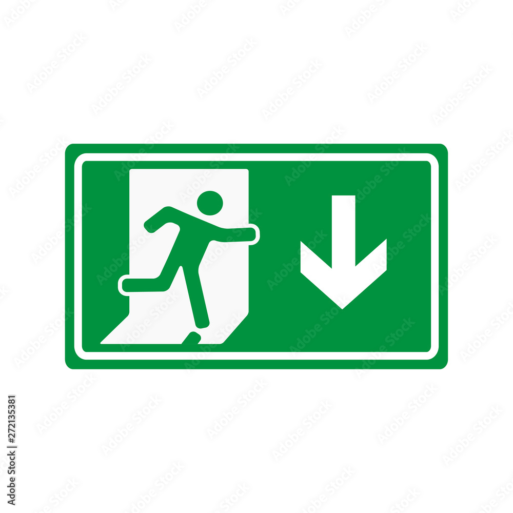 fire emergency exit sign icon fire emergency exit sign icon