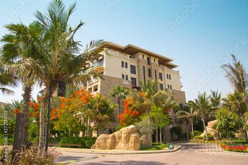 Dubai, UAE, United Arab Emirates. Residential building of the Sofitel on the Palm Jumeirah hotel © IRStone