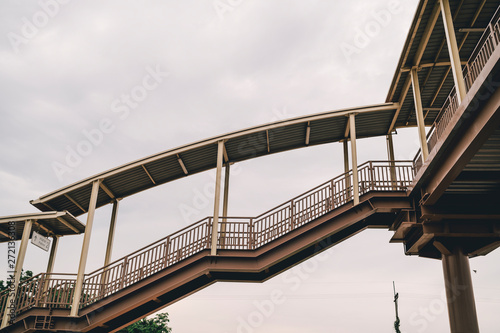 empty footbridge, overpass, pedestrian bridge