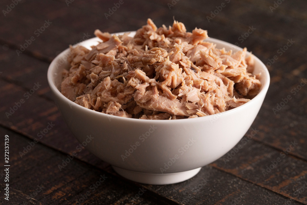 Bowl of Canned Tuna Fish Mixed with Mayonnaise Bowl of Canned Tuna Fish Mixed with Mayonnaise