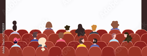 Audience crowd sitting in chairs at event presentation