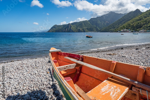  Scotts Head and dugout boats Views around the caribbean island of Dominica West indies photo