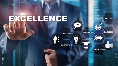 Bild auf Leinwand Achieve Business Excellence as concept